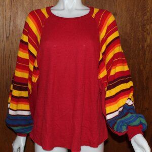 🎉HP🎉We The Free Free People Oversized Colorful Sweater